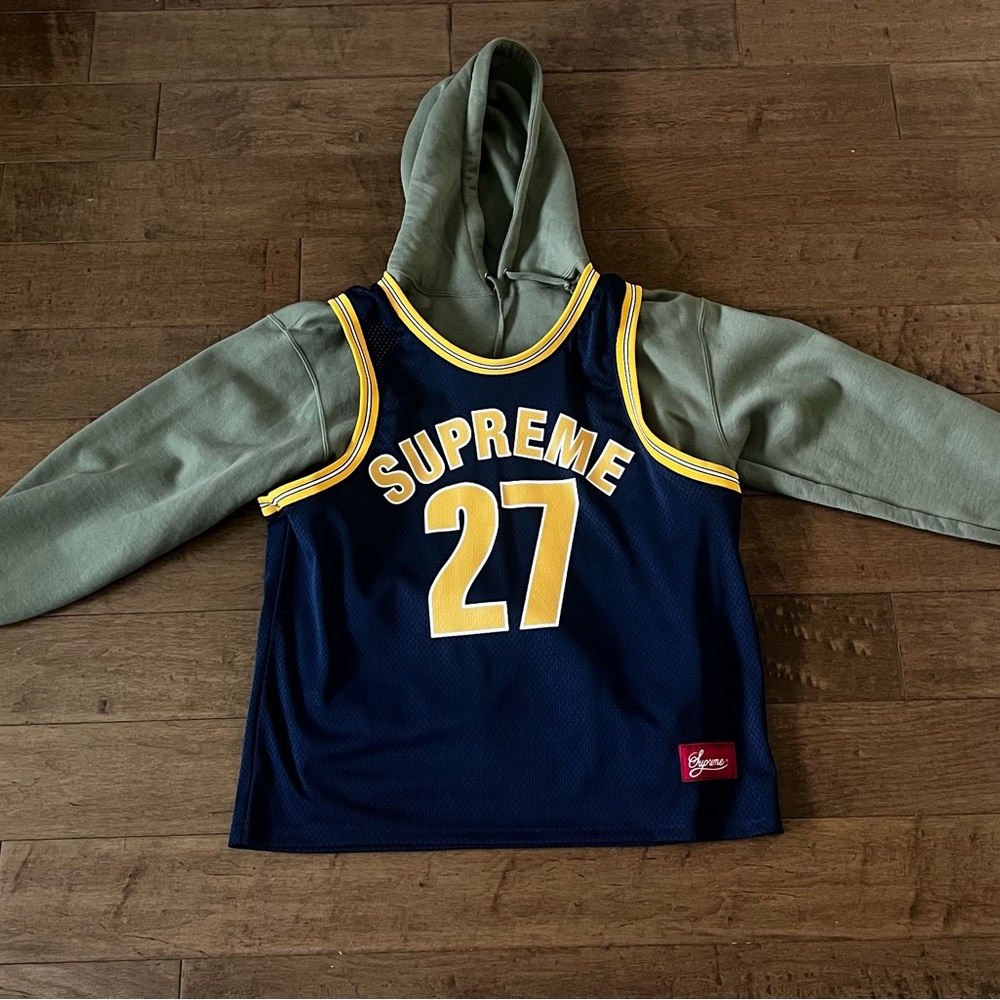Supreme Basketball Jersey Hoodie Hybrid